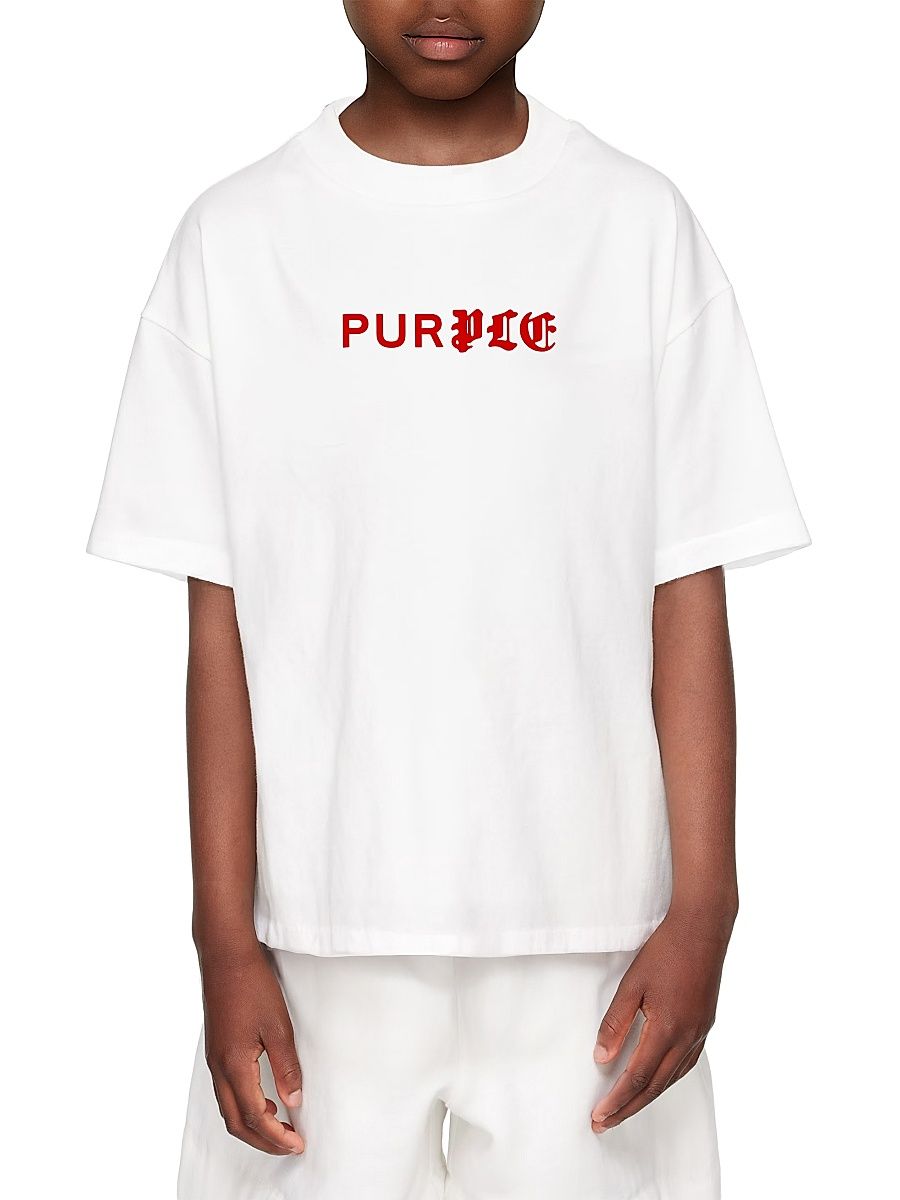 Little Boy's & Boy's Logo Crewneck T-Shirt - White - Size 12