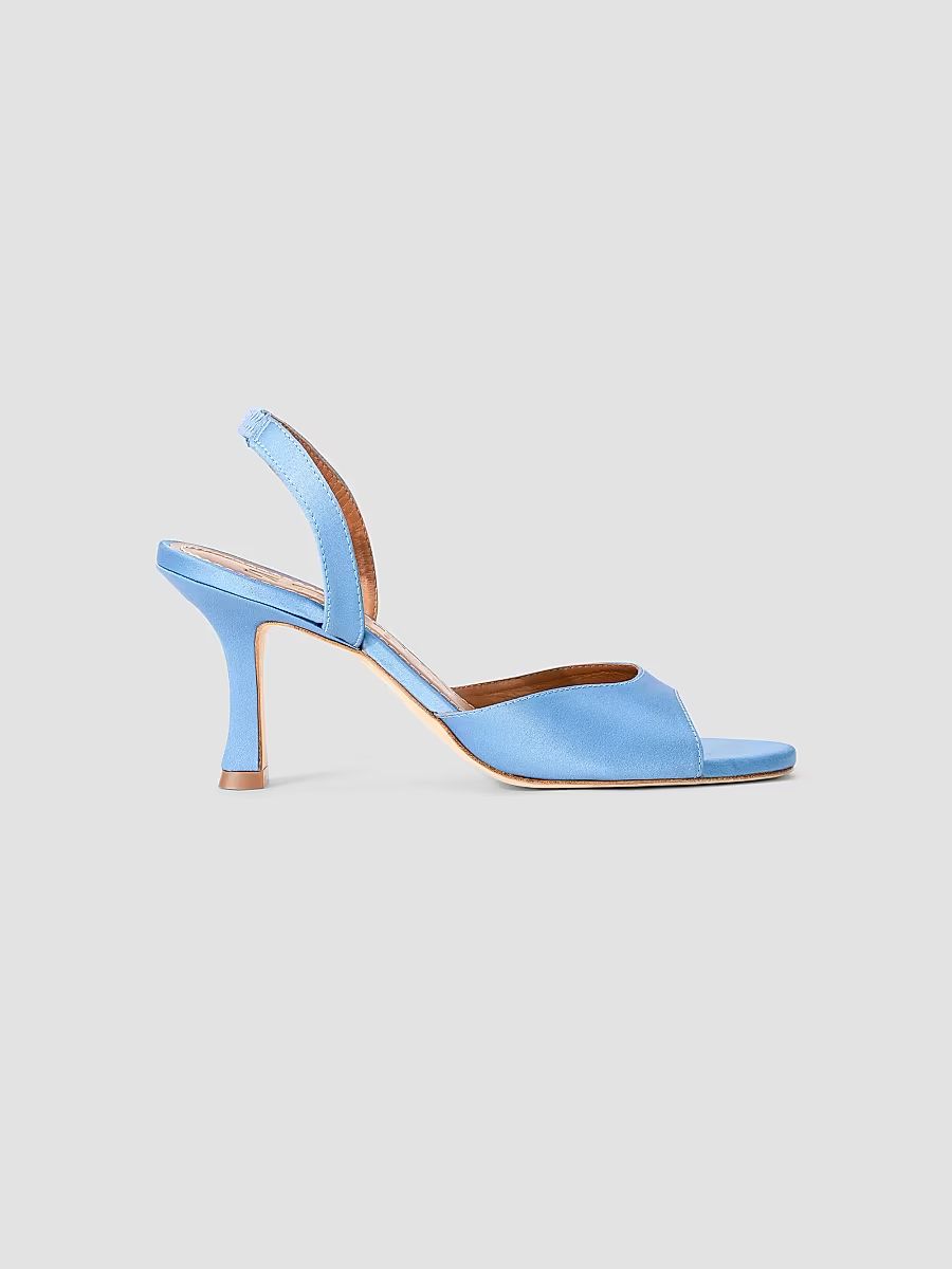Women's Brigitte 65MM Satin Heels - Cielo - Size 11