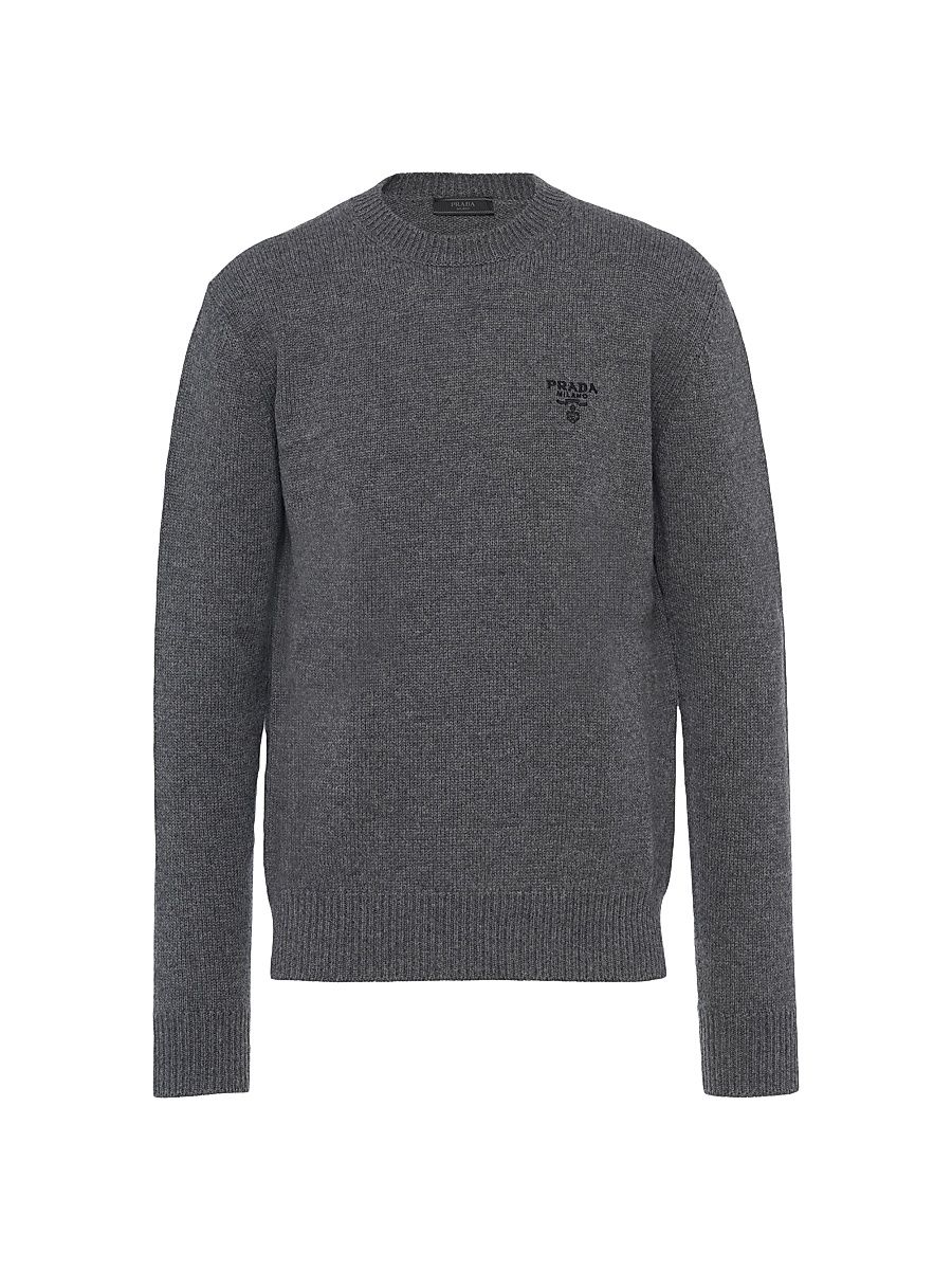 Men's Cashmere Sweater - Grey - Size 42