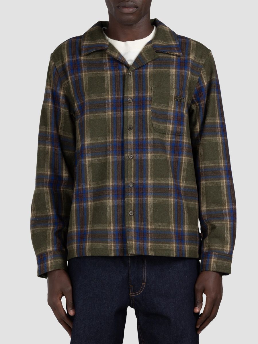 Honor The Gift Men's Plaid Flannel Overshirt - Olive - Size Small