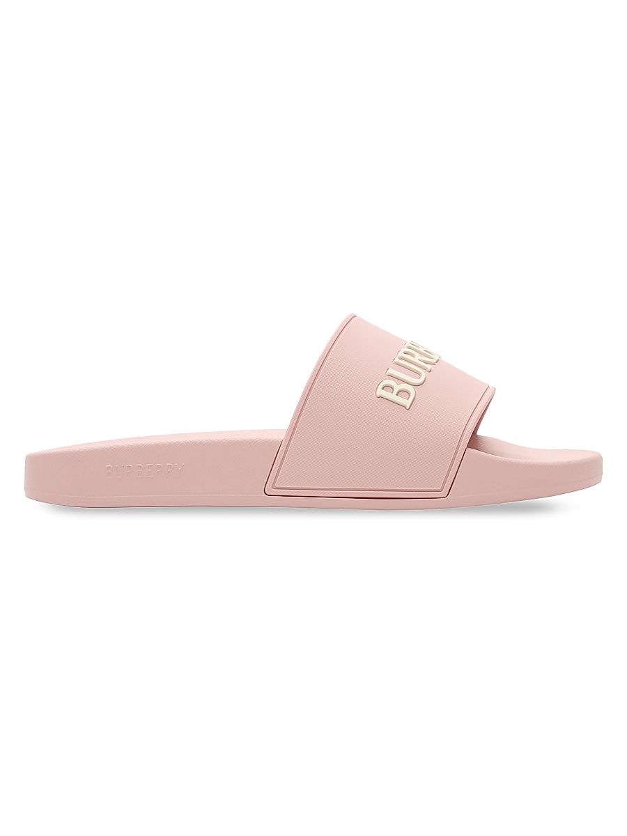 Women's Furley Logo Slides - Candy Pink Dove Beige - Size 11 Sandals