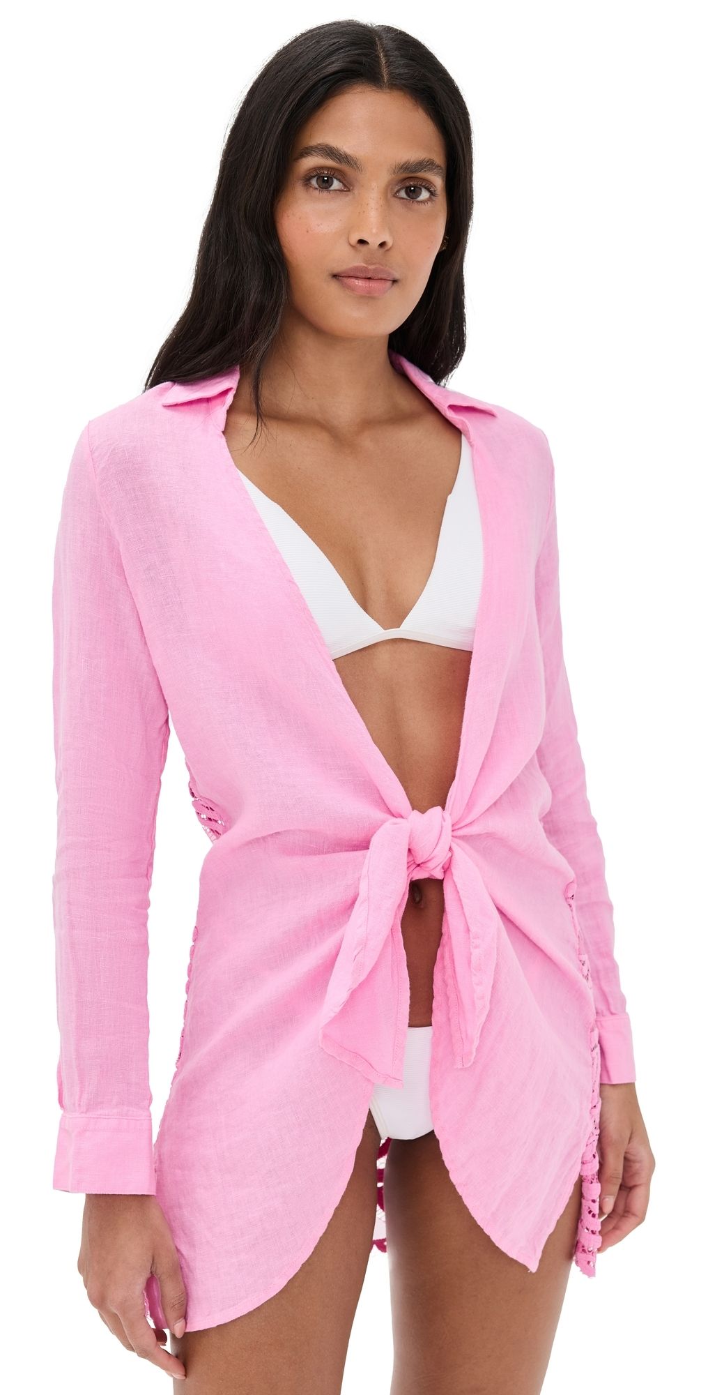 PQ Swim Lace Millie Tie Tunic Wisteria M/L