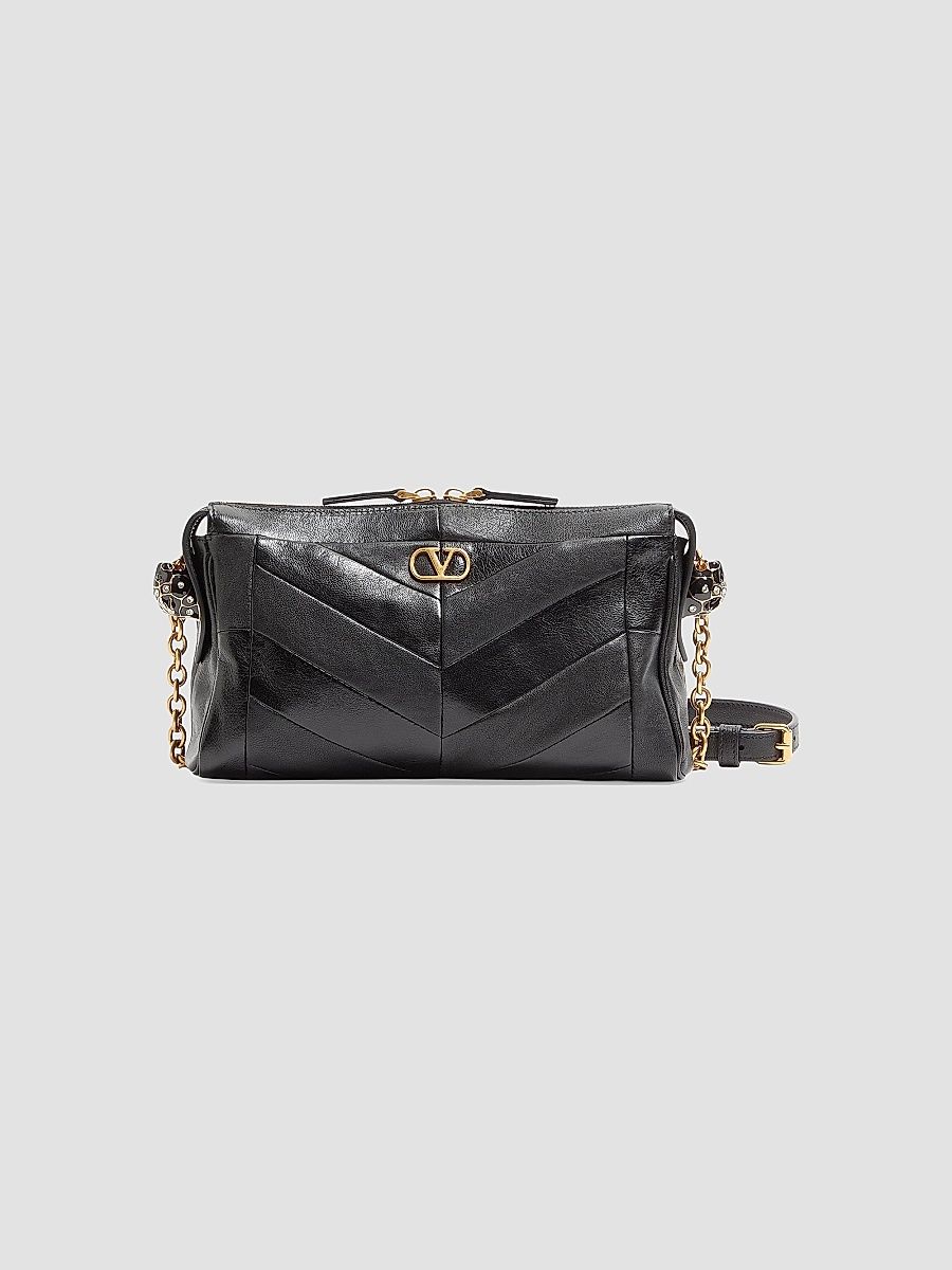 Valentino Women's Panthea Small Shoulder Bag in Nappa Leather - Black
