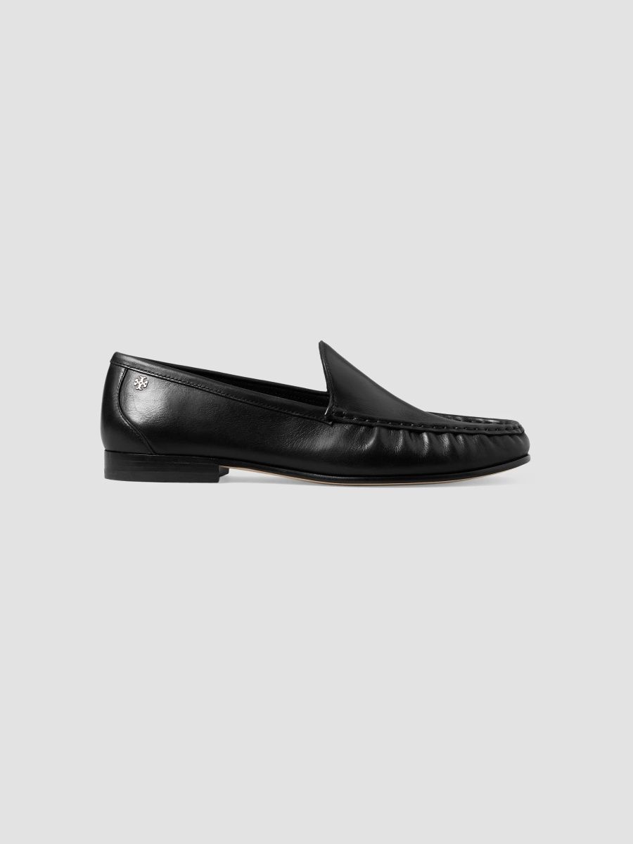 Tory Burch Women's Ruched Leather Loafers - Perfect Black - Size 9.5