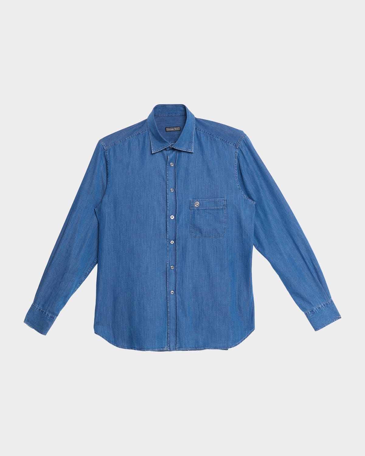 Men & apos;s Denim Snap-Front Button-Down Shirt