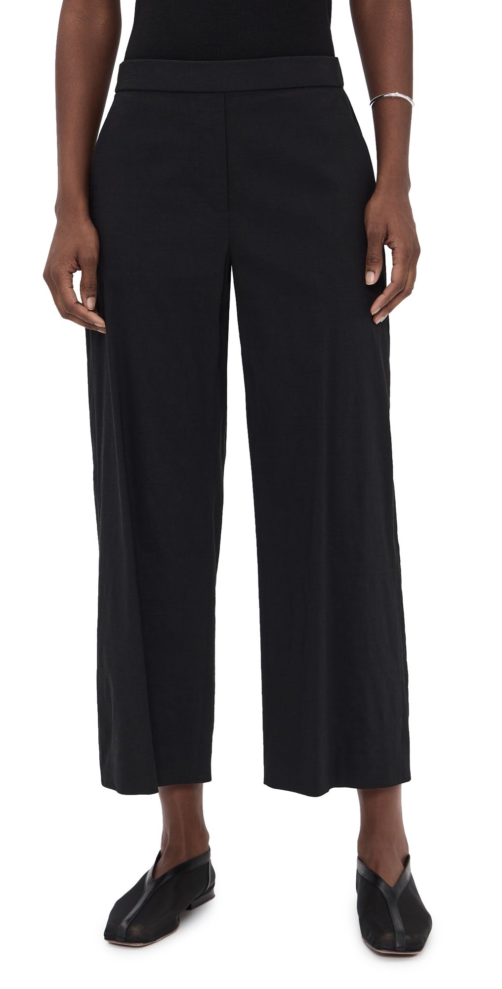 Theory Classic Straight Pull On Pants Black 0