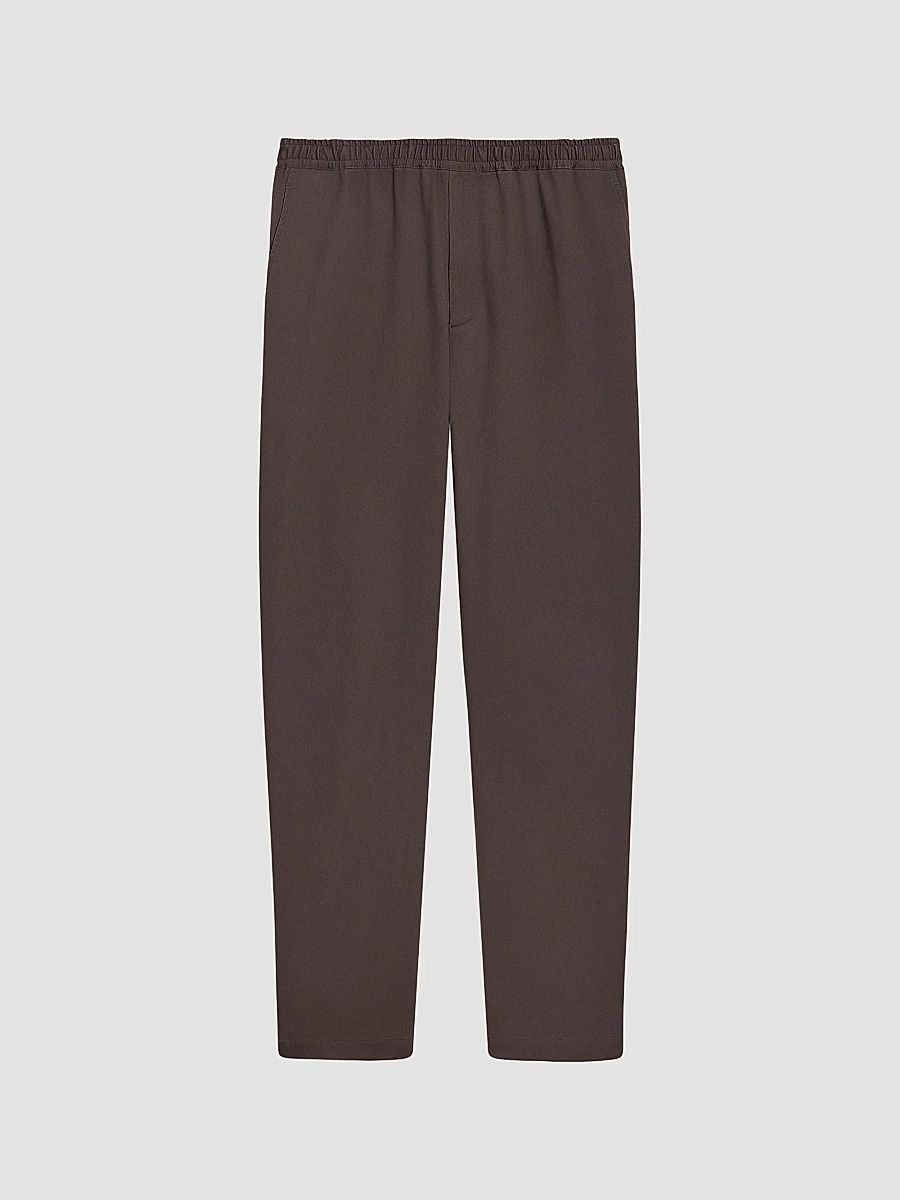 Men's Chino-Style Stretch-Cotton Relaxed Pants - Classic Brown - Size Small