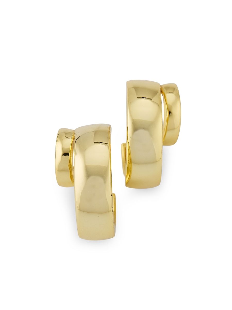 Women's 14K-Gold-Plated Double Hoop Earrings - Gold