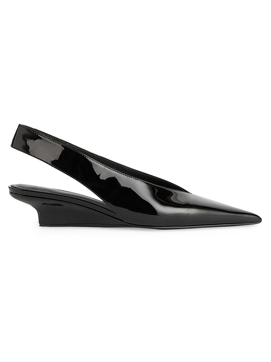 Women's The Wedge-Heel 40MM Slingback Pumps - Black - Size 10