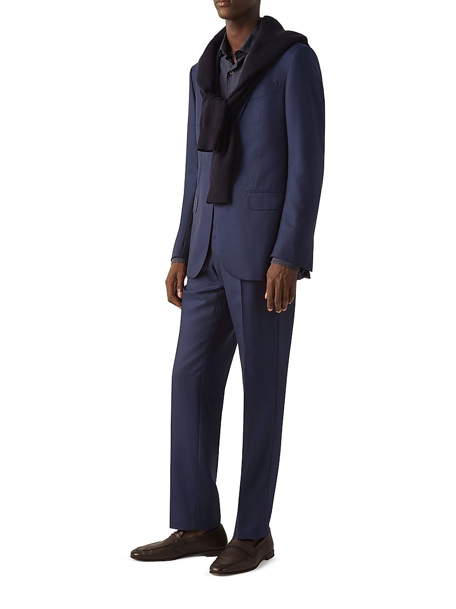 Men's Oasi Cashmere Suit - Dark Blue - Size 46
