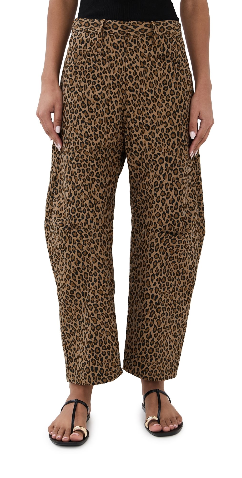 Nili Lotan Shon Pants Leopard Print 8