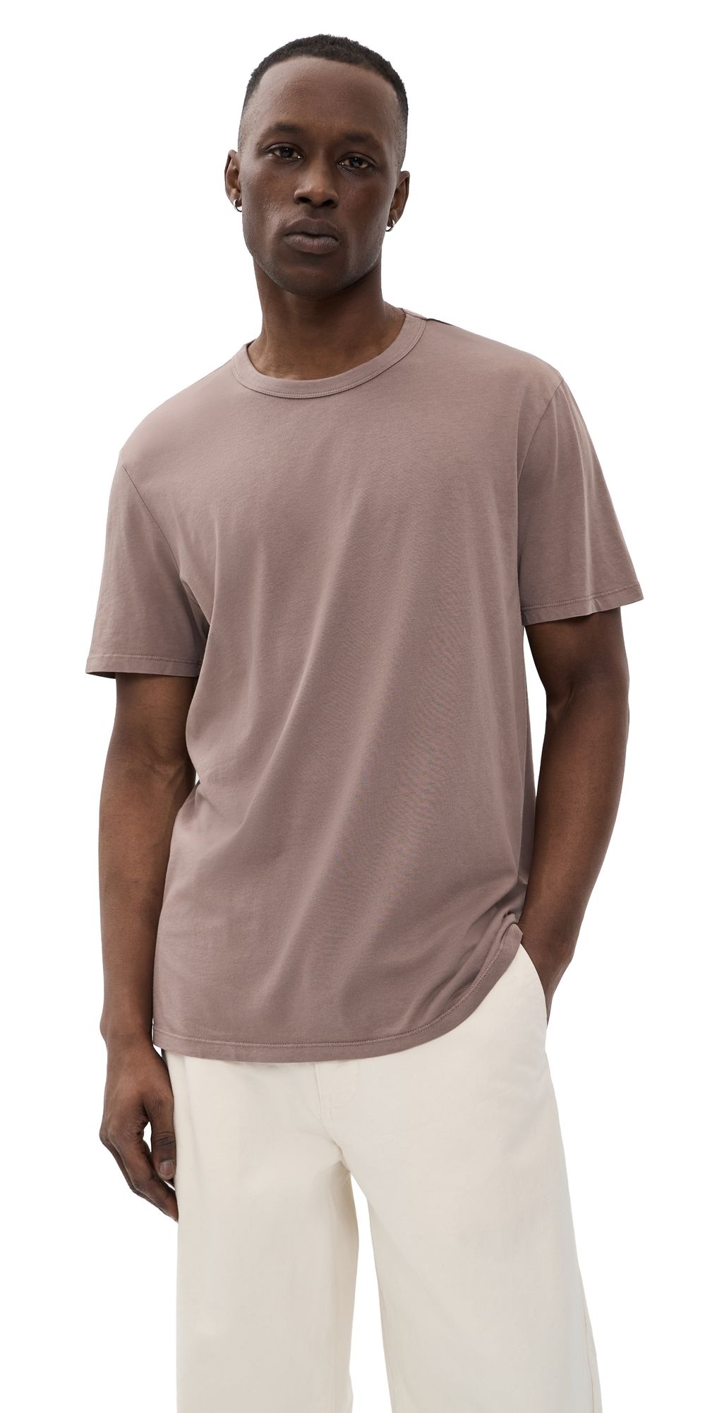 Marine Layer Signature Sea Change Crew Tee Coffee Quartz S