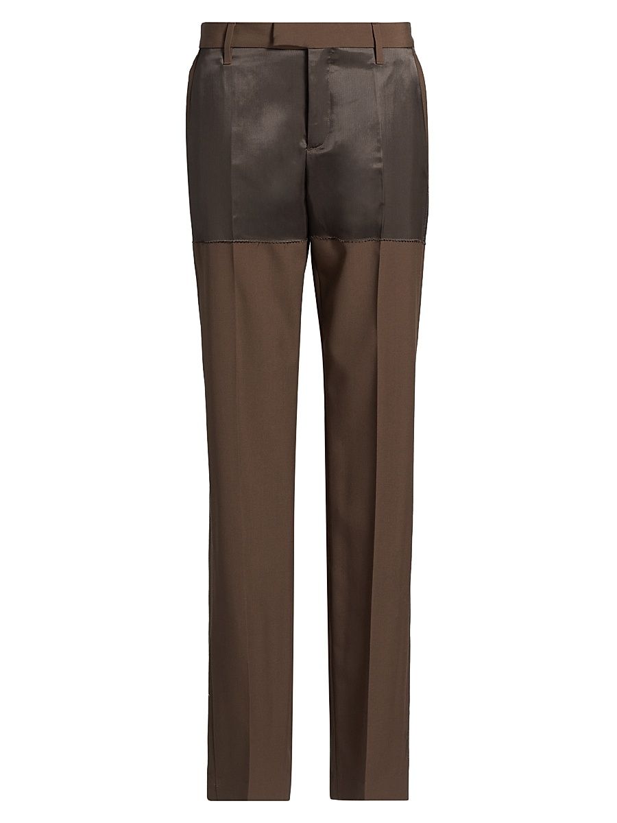 Women's Two-Tone Pants - Chestnut - Size 4