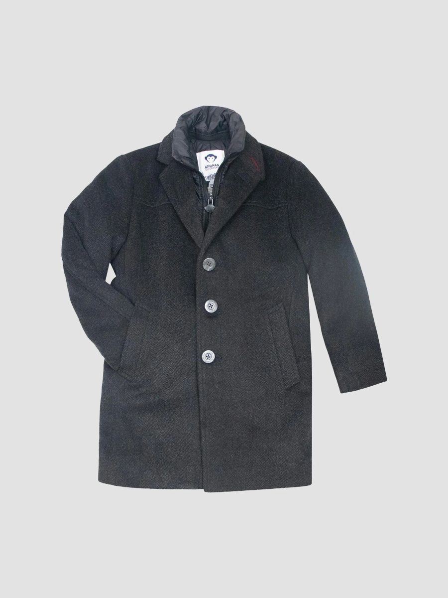 Appaman Boy's Little Boy's & Boy's New City Wool-Blend Overcoat - Black Herringbone - Size 14