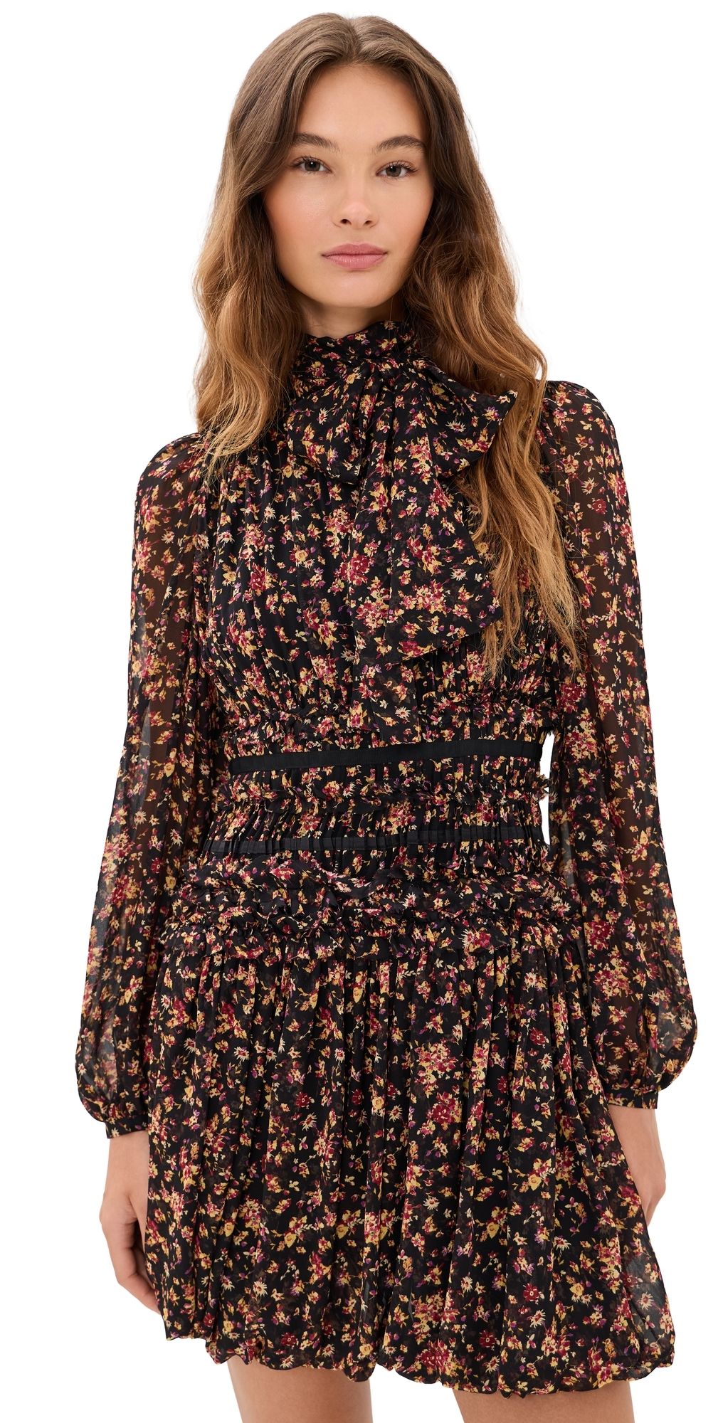 Ulla Johnson Celestine Silk Dress Noir Mille/Fleur 6