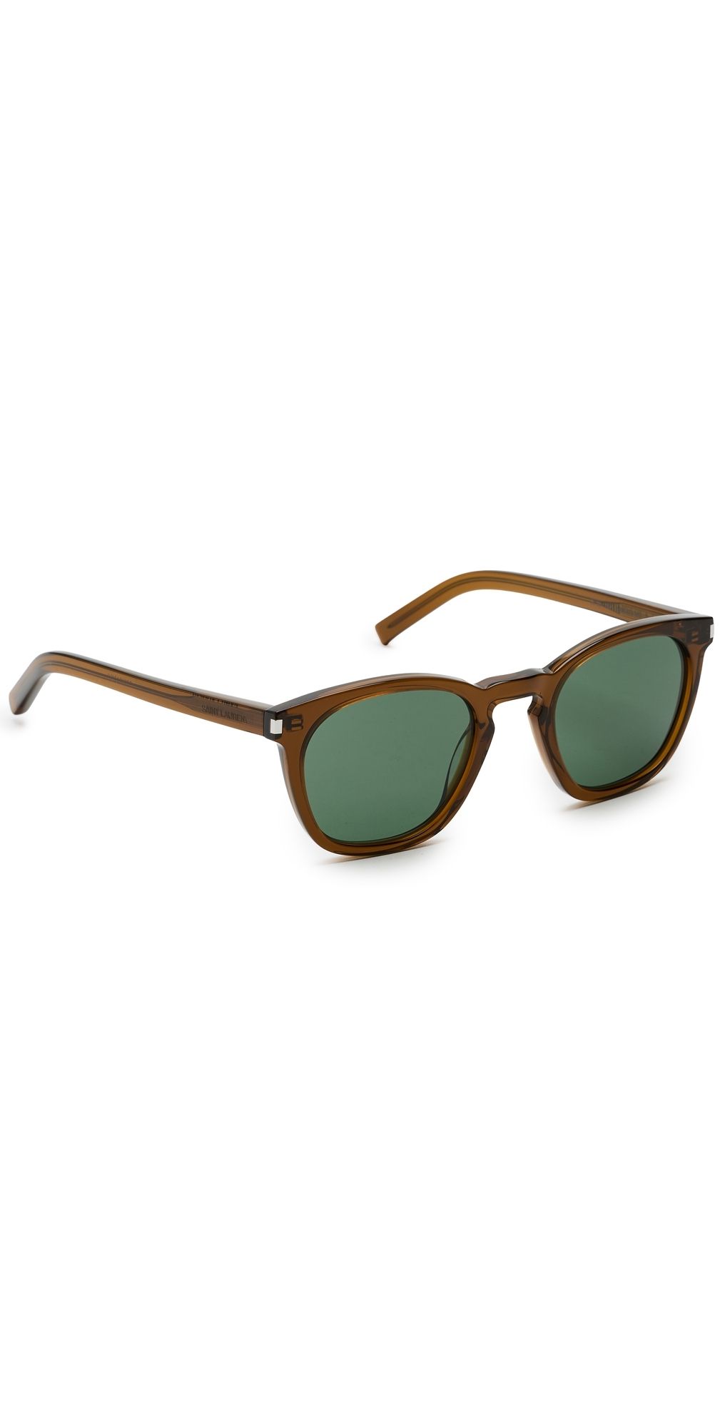 Saint Laurent Classic SL 28 Sunglasses BROWN-BROWN-GREEN One Size