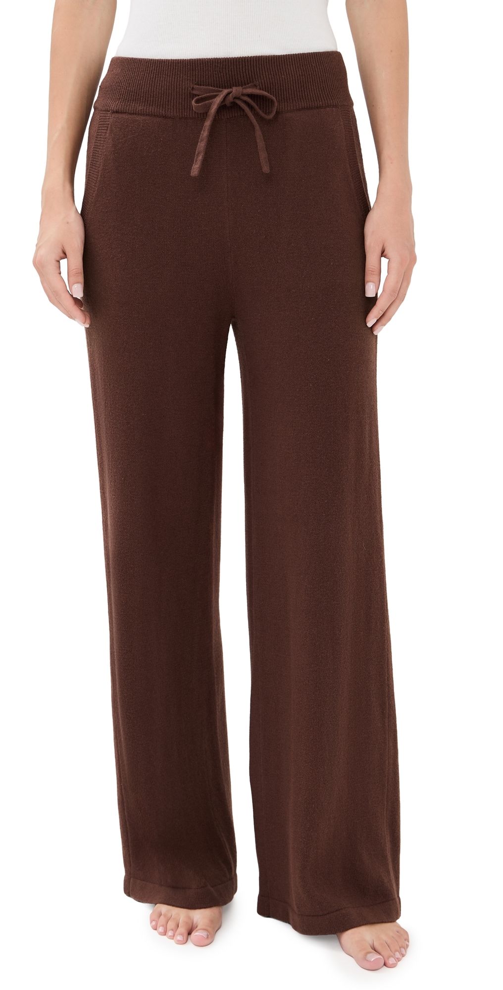 Eberjey Recycled Sweater Pants Chocolate XS