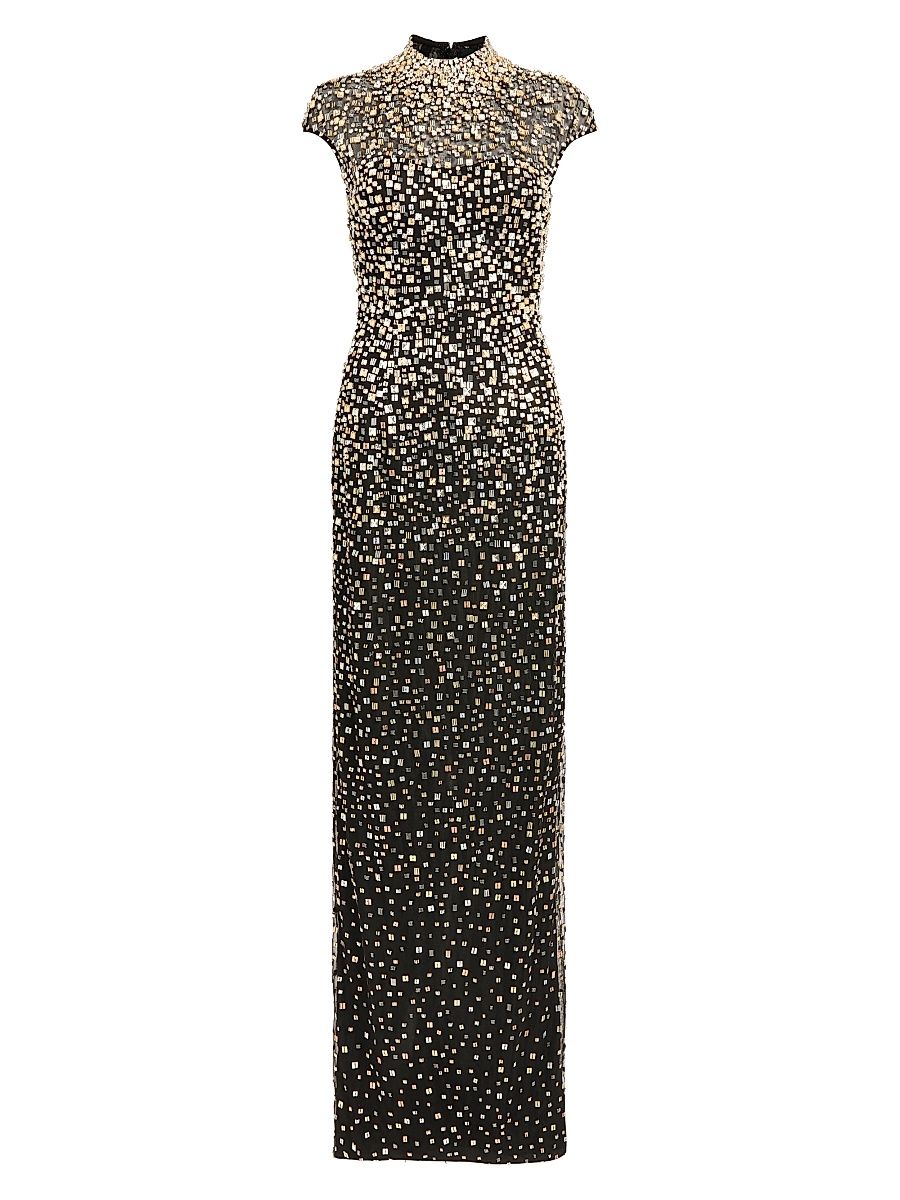 Women's Treasure Embellished Column Gown - Liquorice - Size 14