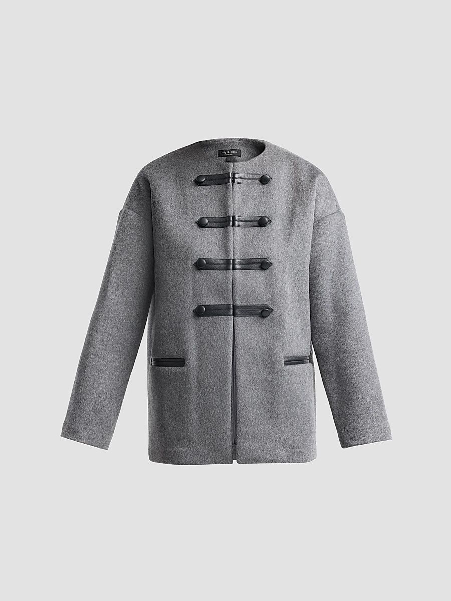 Women's Sutton Ponte Miltary Jacket - Grey - Size 16