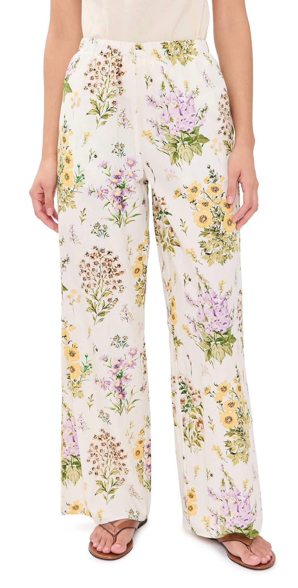 La Maregold The Delphine Pants Large Botanical Print L