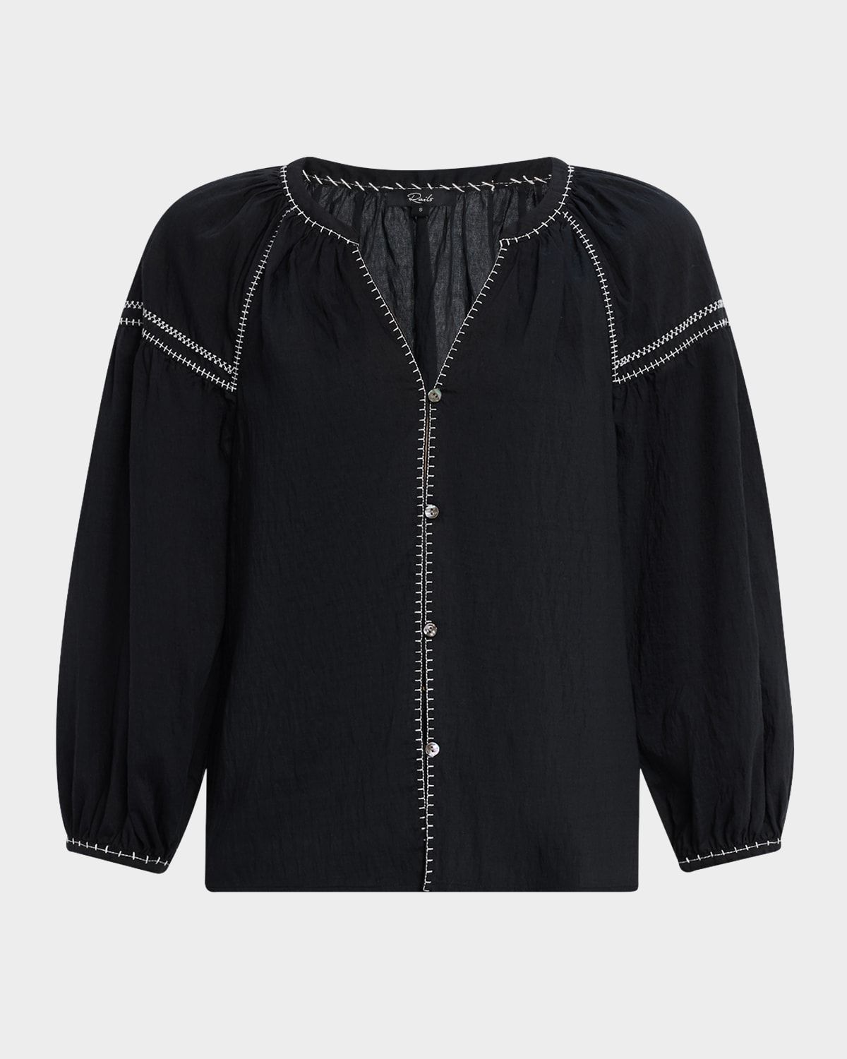 Vasia Button-Front Blouse