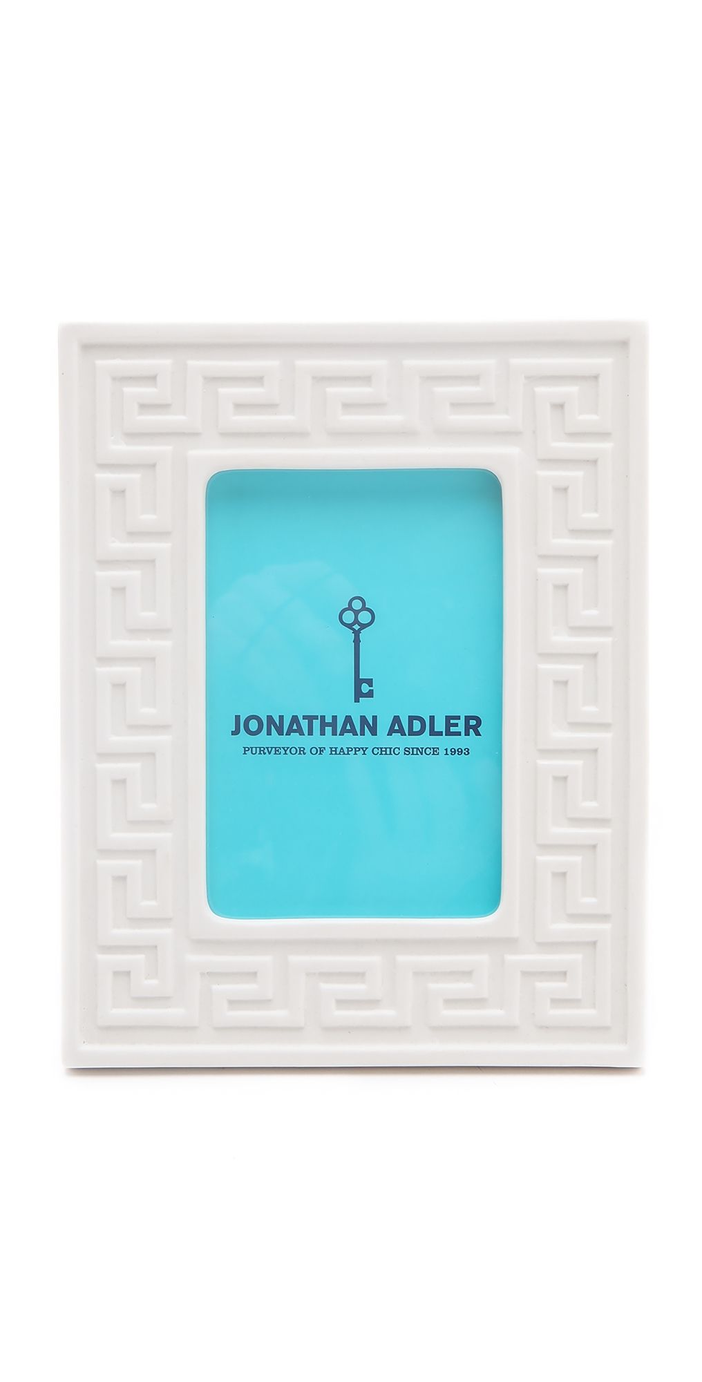 Jonathan Adler Greek Key Frame 4x6 White One Size
