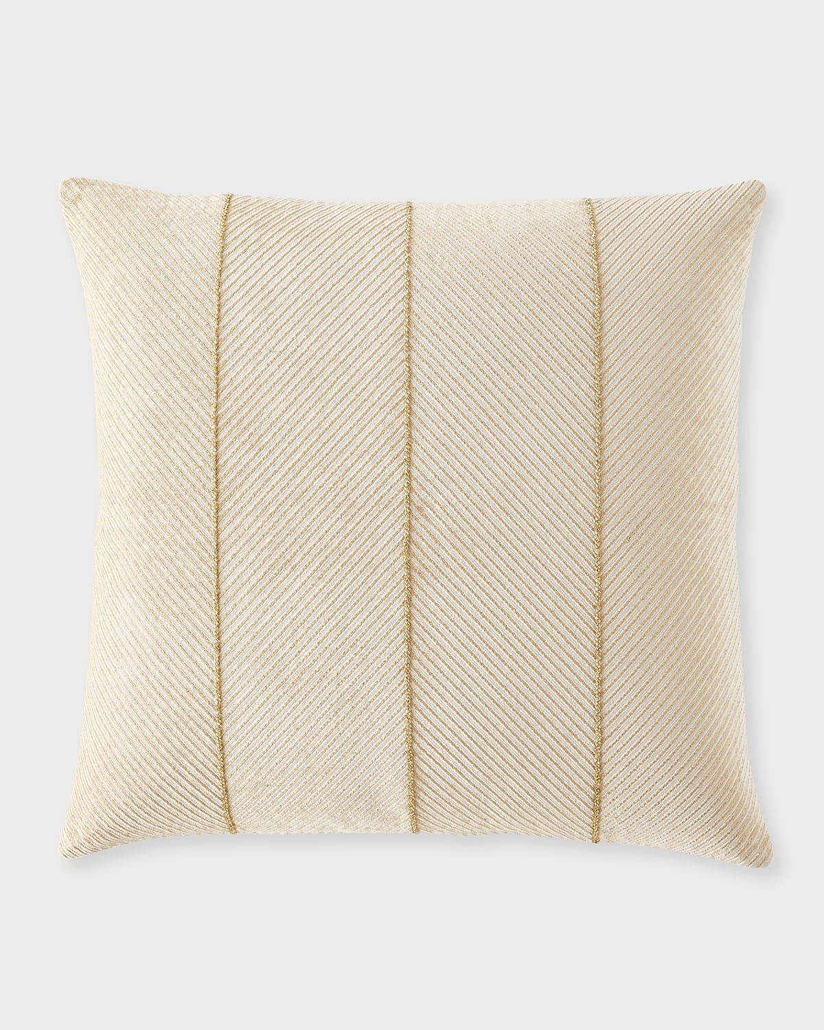 Larrisa Geo Metallic and Beaded Velvet Decorative Pillow