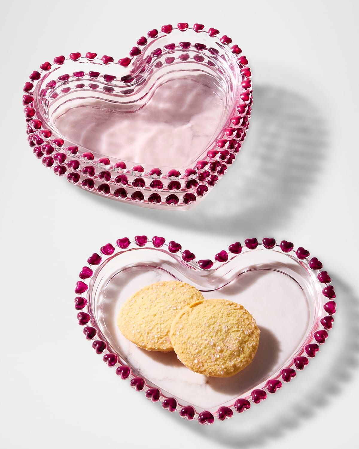 Heart-Shaped Dessert Plates, Set of 4
