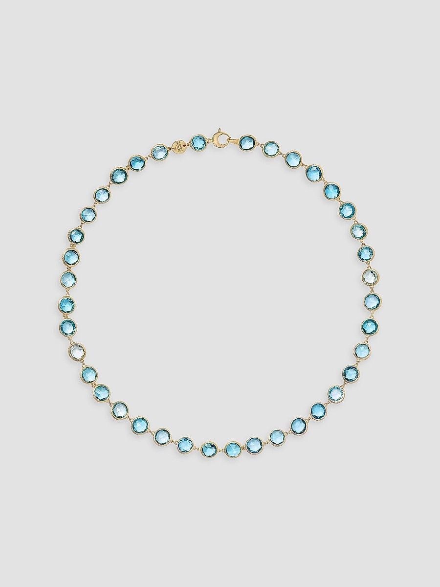 Marco Bicego Women's Jaipur Color 18K Yellow Gold & Blue Topaz Necklace - Yellow Gold