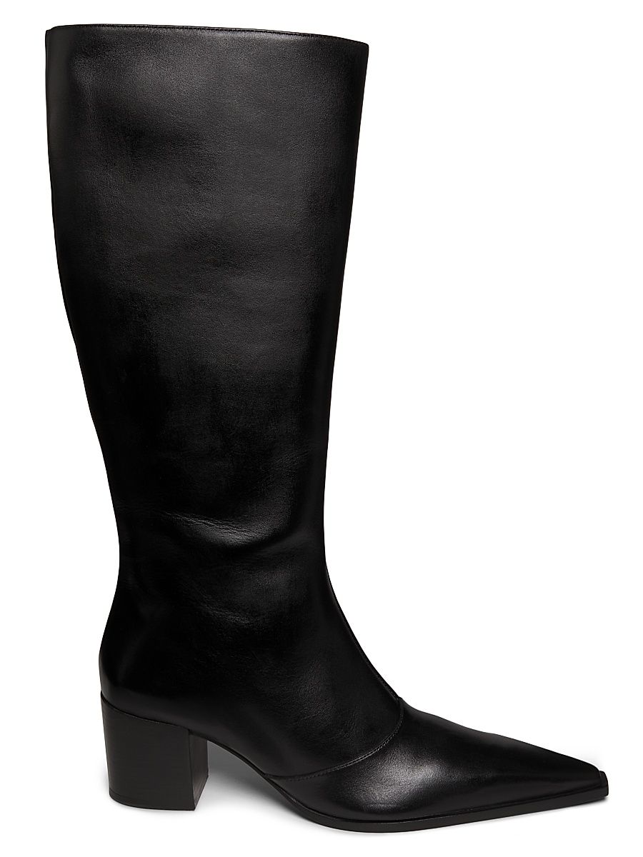 Women's Raffaela 55MM Leather Knee-High Boots - Black - Size 9.5