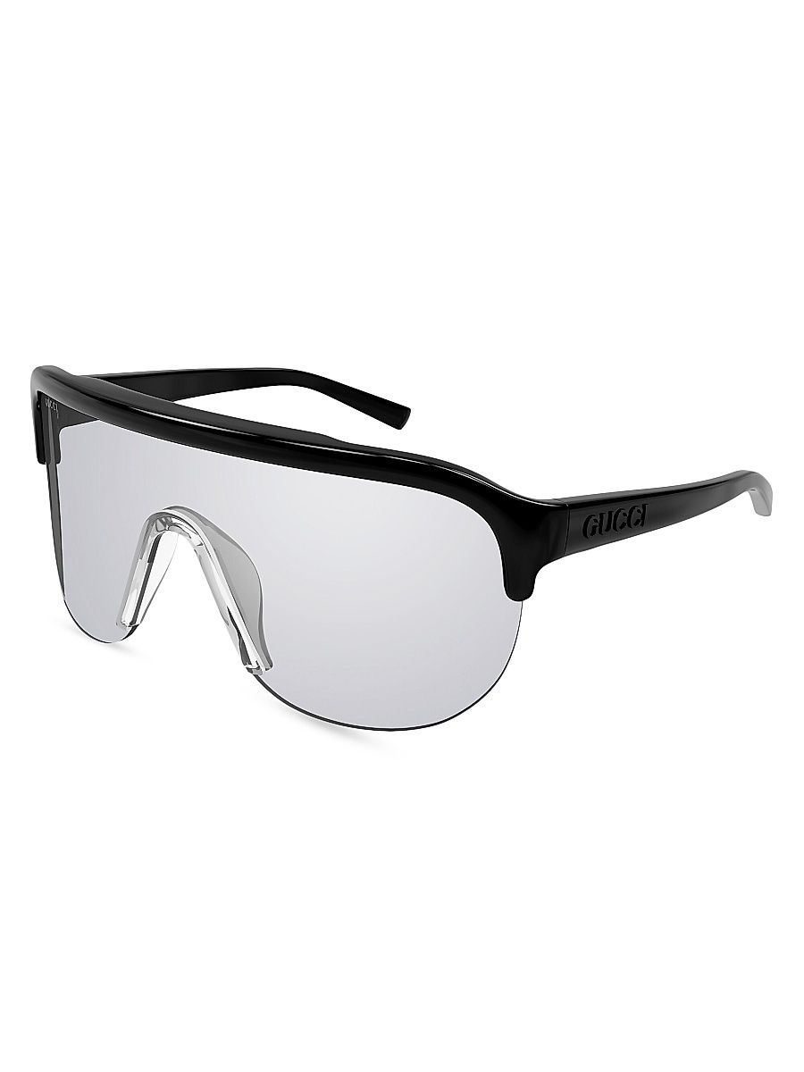 Men's Fashion Show GG1645S 99MM Shield Sunglasses - Black Smoke