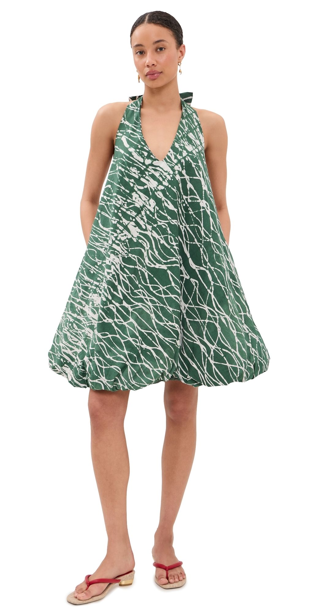 Busayo Eniola Dress Green & White M