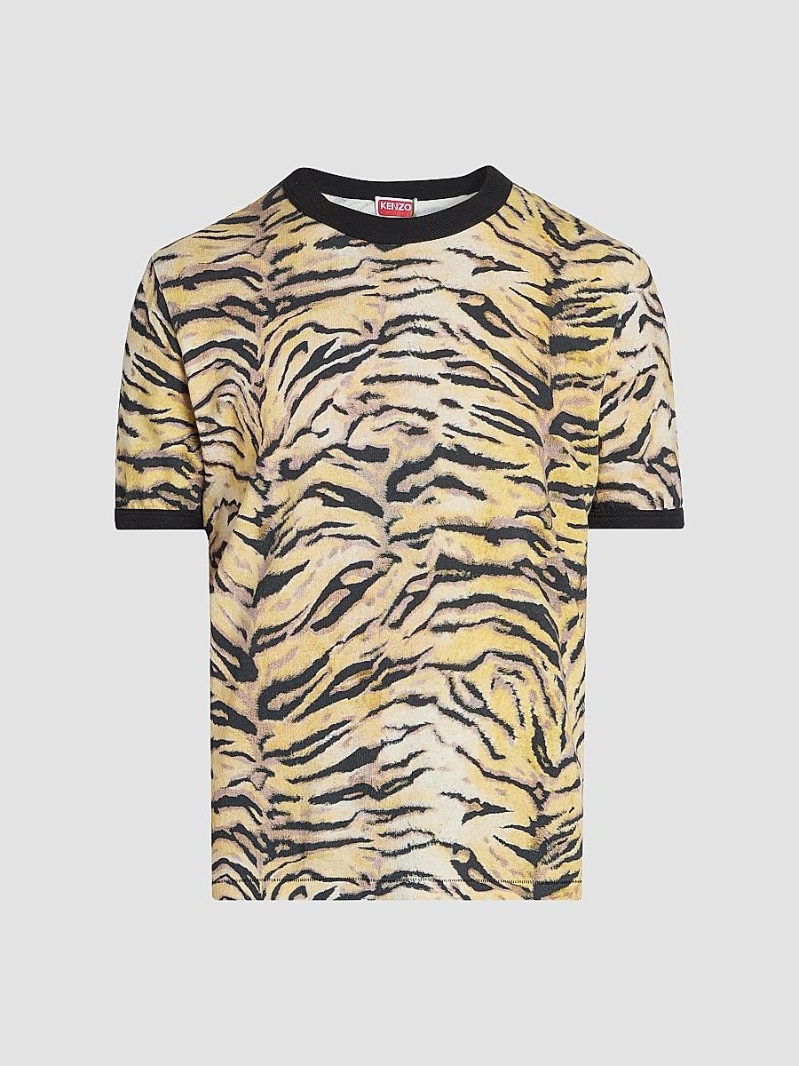 Kenzo Men's Tiger Slim-Fit T-Shirt - Marigold - Size XS