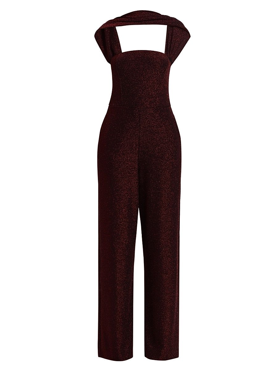 Women's Elora Halterneck Jumpsuit - Red - Size Small