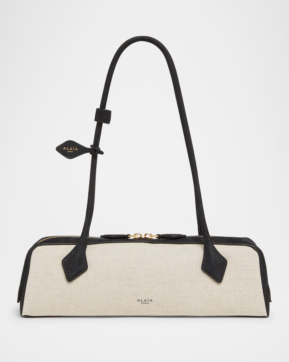 Le Teckel Medium Shoulder Bag in Canvas and Leather
