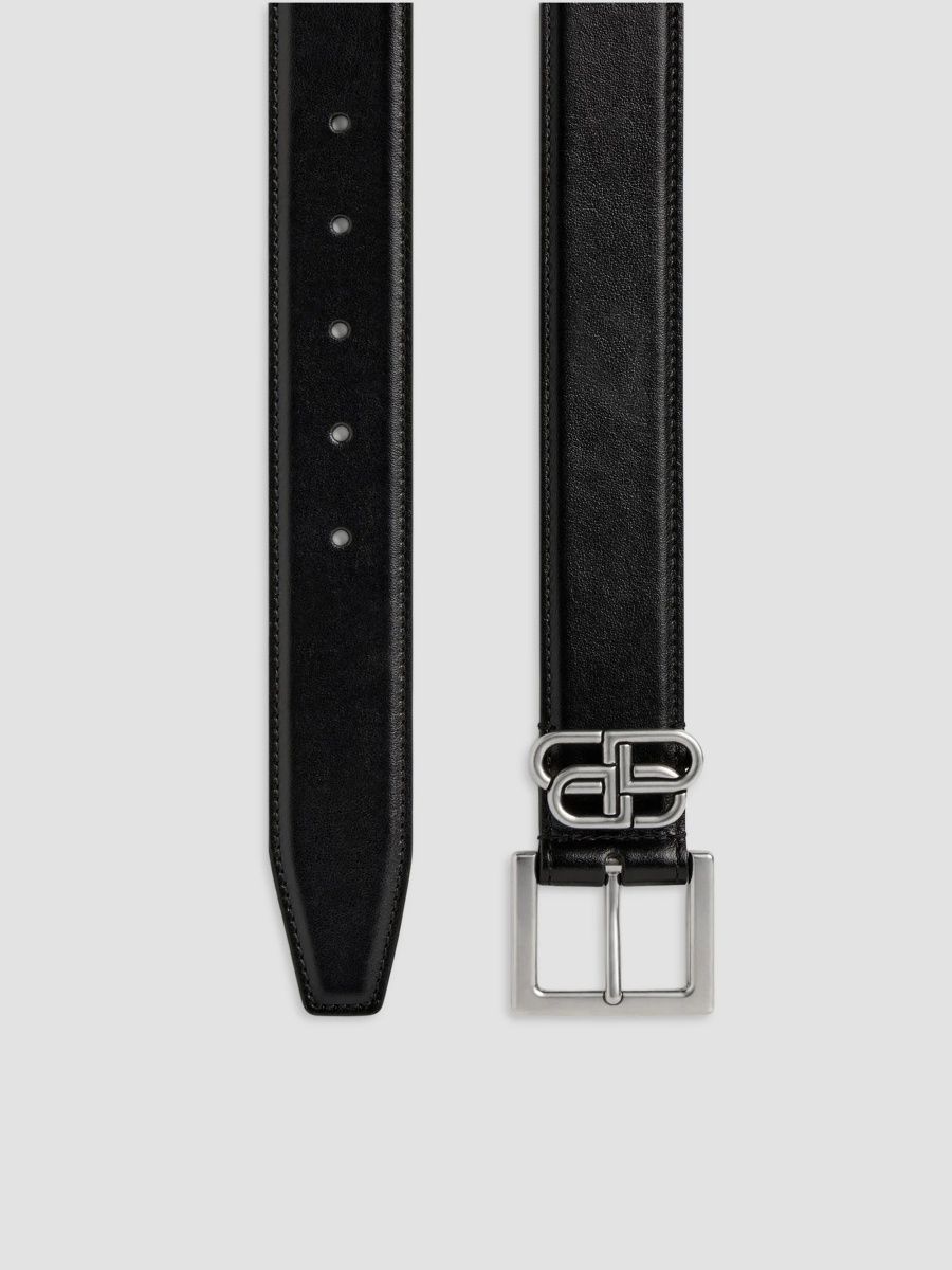 Balenciaga Men's BB Loop Belt - Black - Size 32