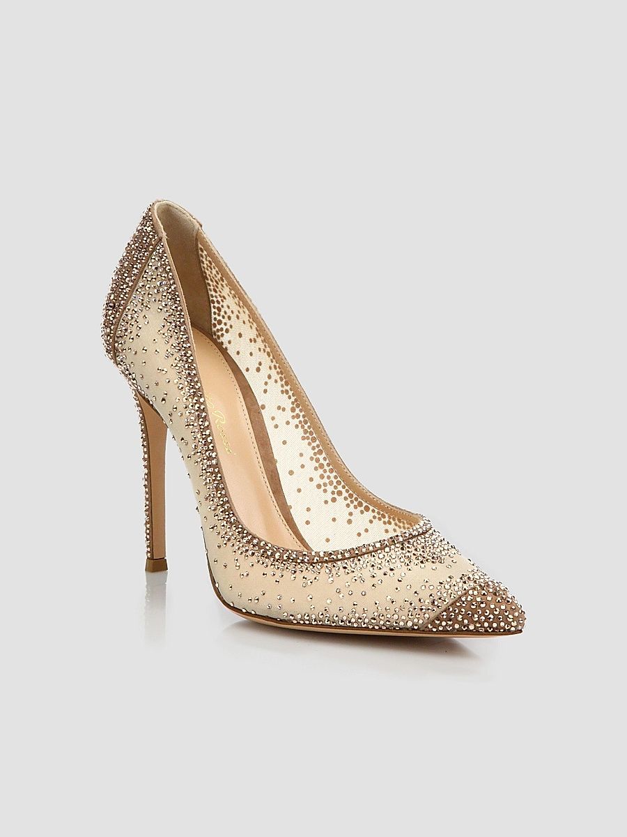 Women's Rania Crystal-Embellished Mesh Pumps - Medium Pink - Size 12