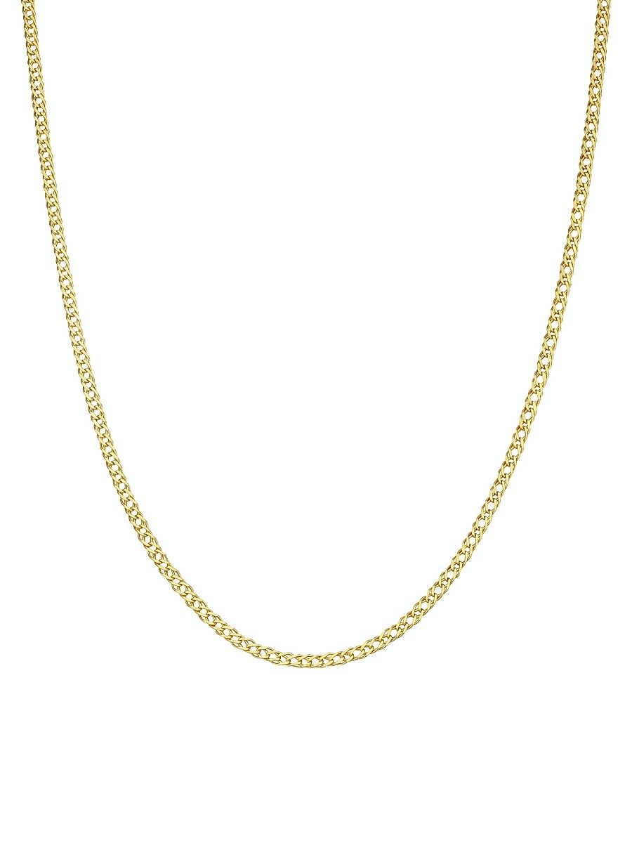 Women's 14K Yellow Solid Gold Woven Love Chain - Yellow Gold - Size 24