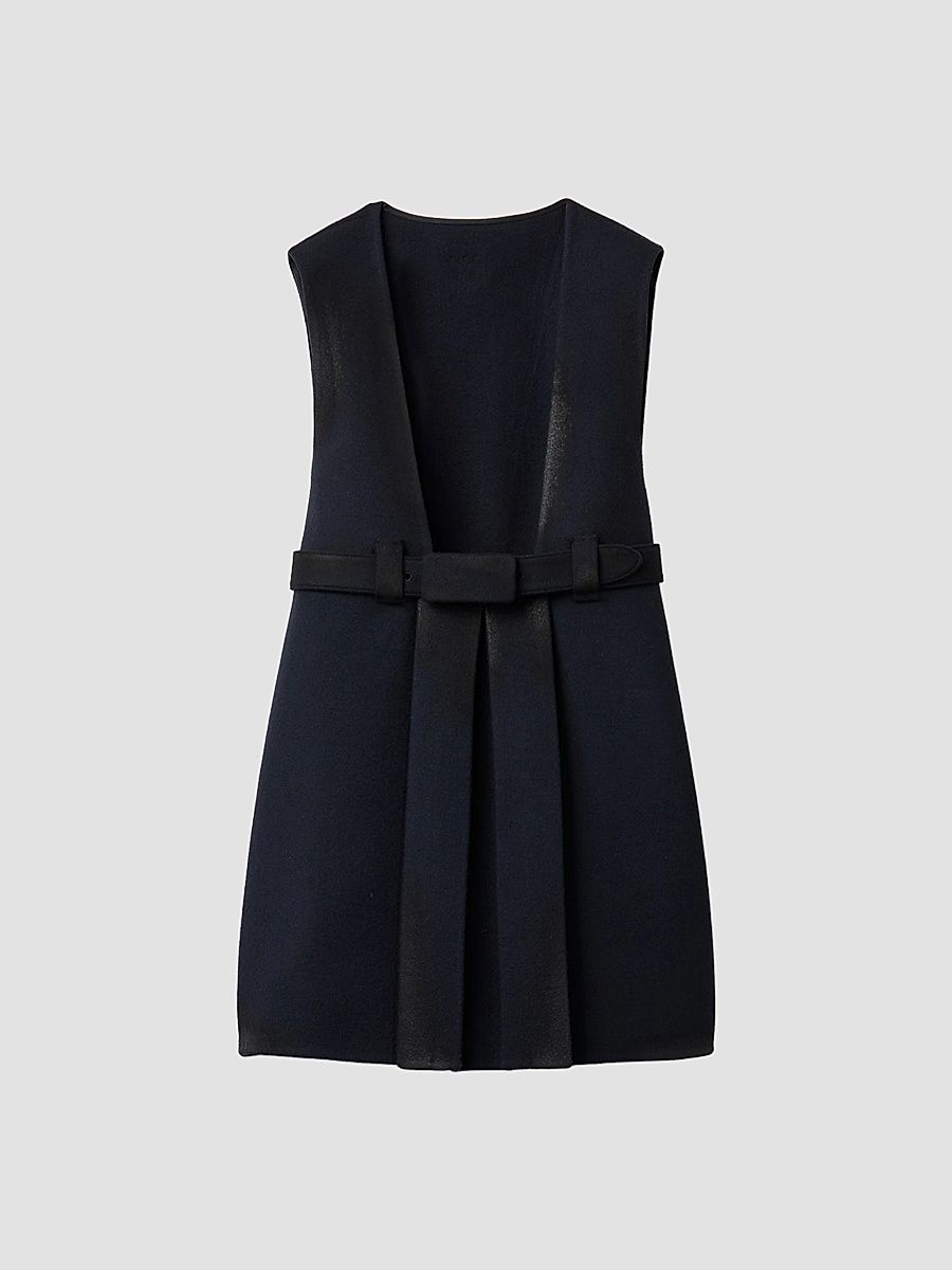 Women's Waxed Double Wool Dress - Blue - Size 0