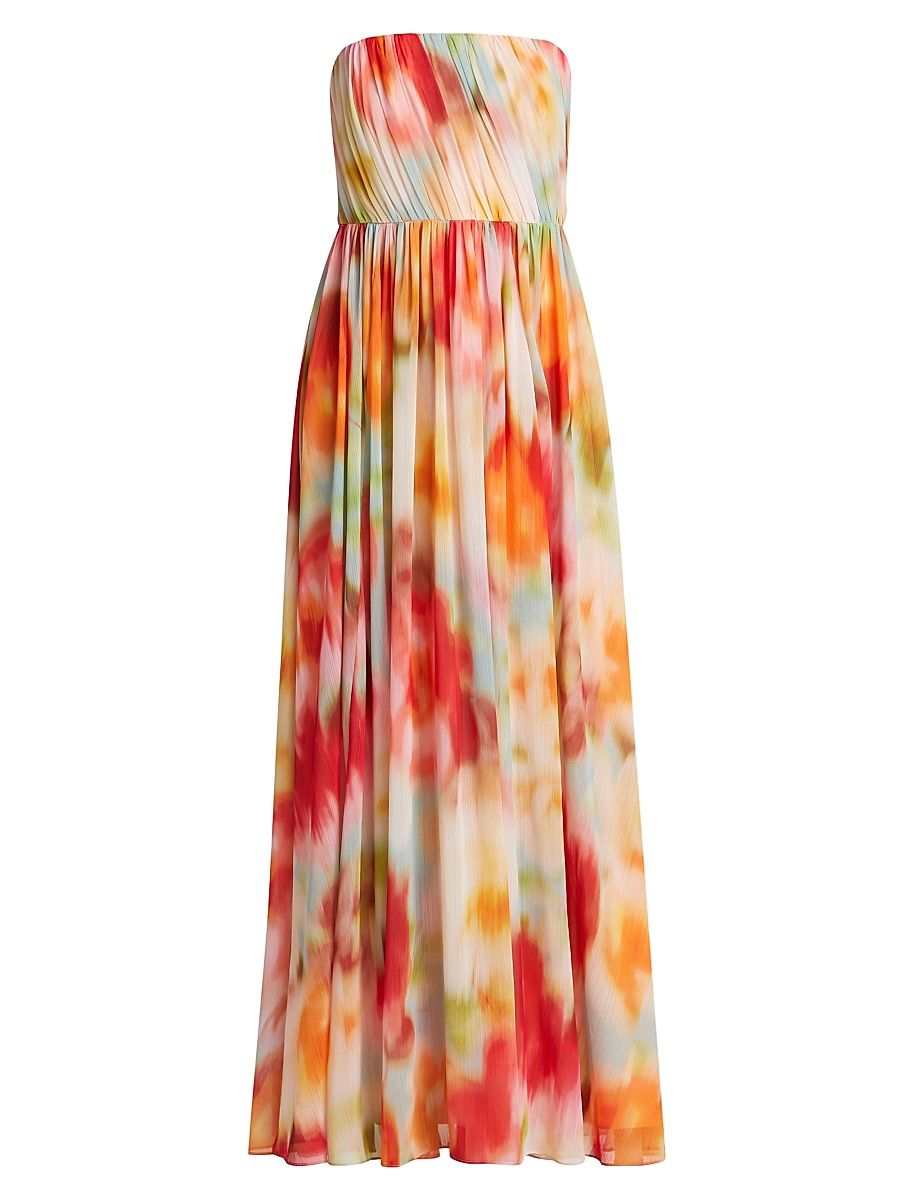 Women's Marlee Crinkle Chiffon Gown - Blurred Garden - Size XL