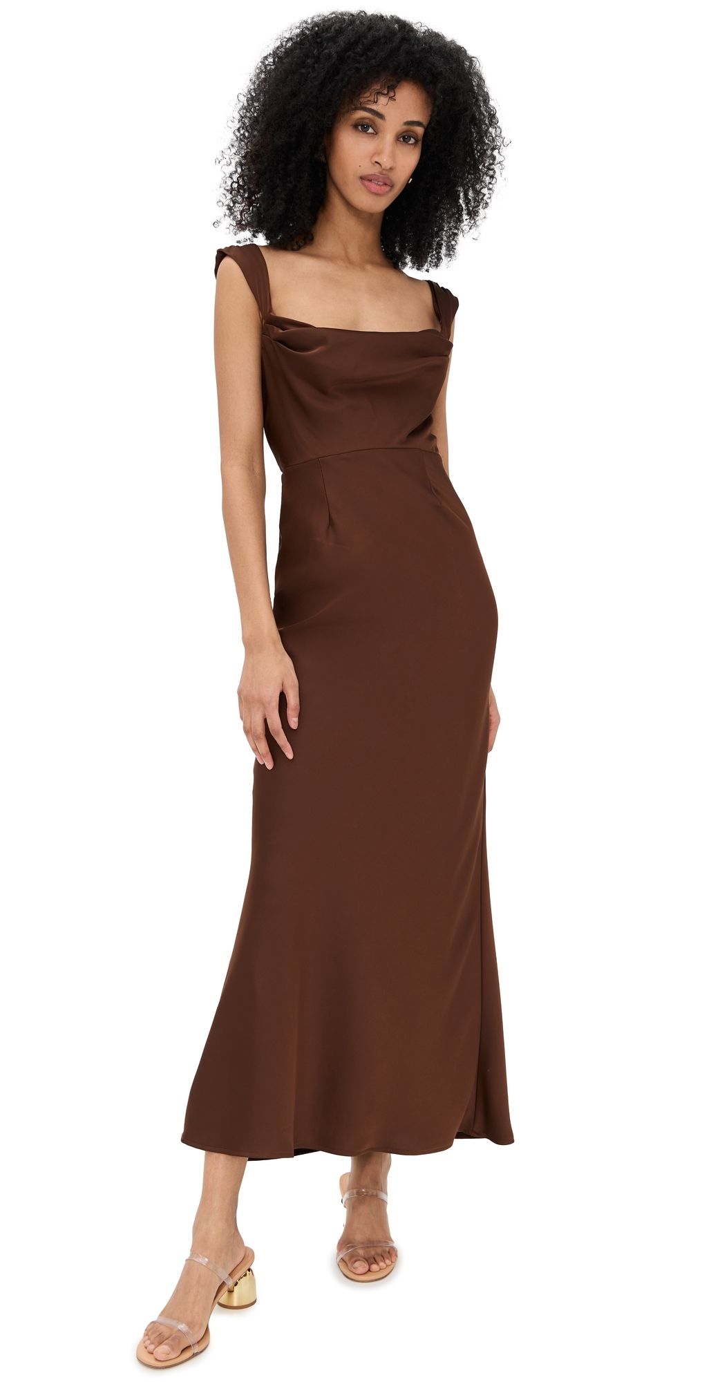 Runaway the Label Margot Maxi Dress Chocolate XL