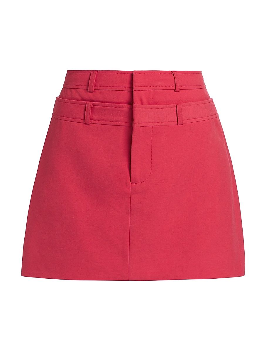 Women's Rodborough Double Waist Miniskirt - Pomegranate - Size 12