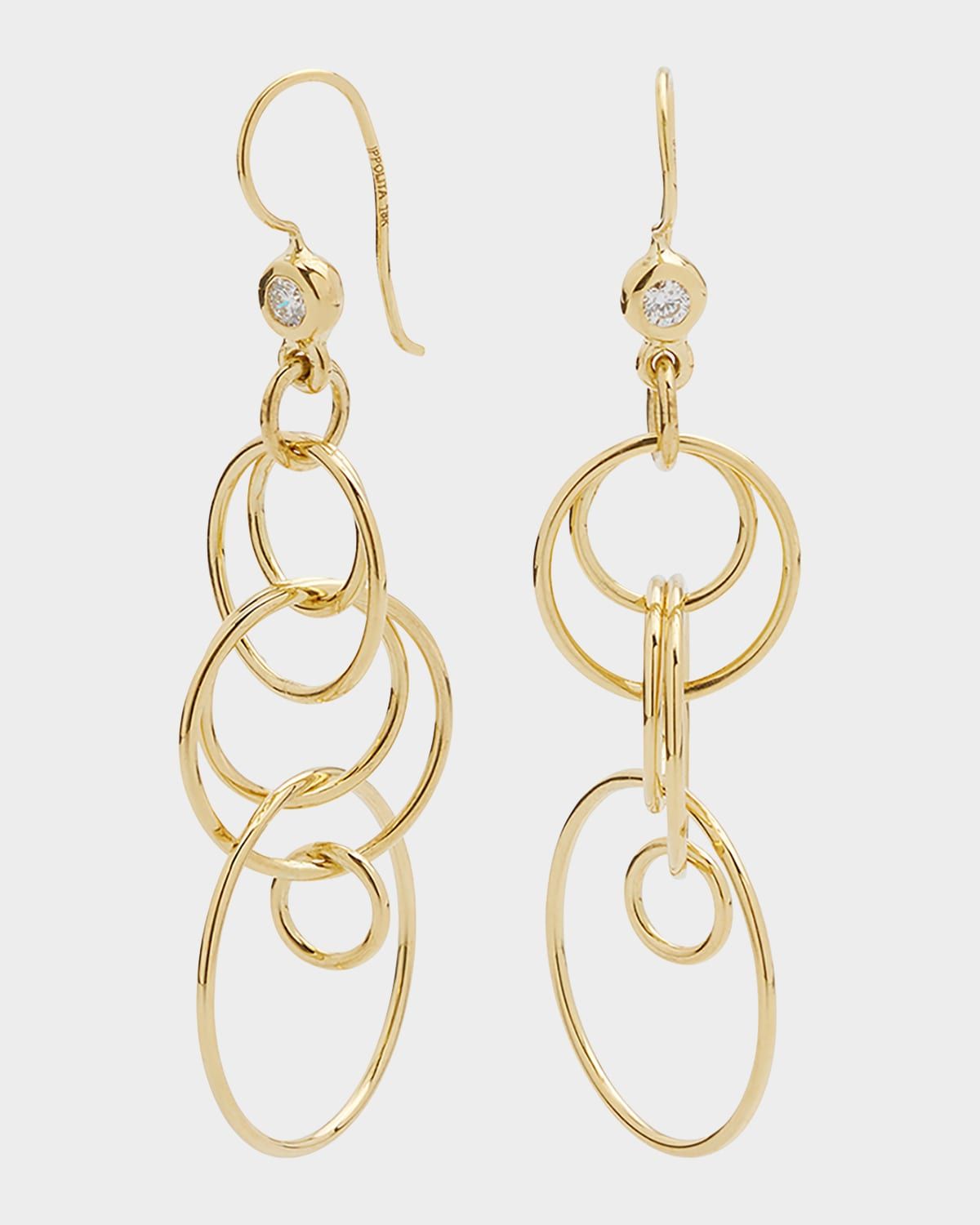 Mini Jet Set Earrings in 18K Gold
