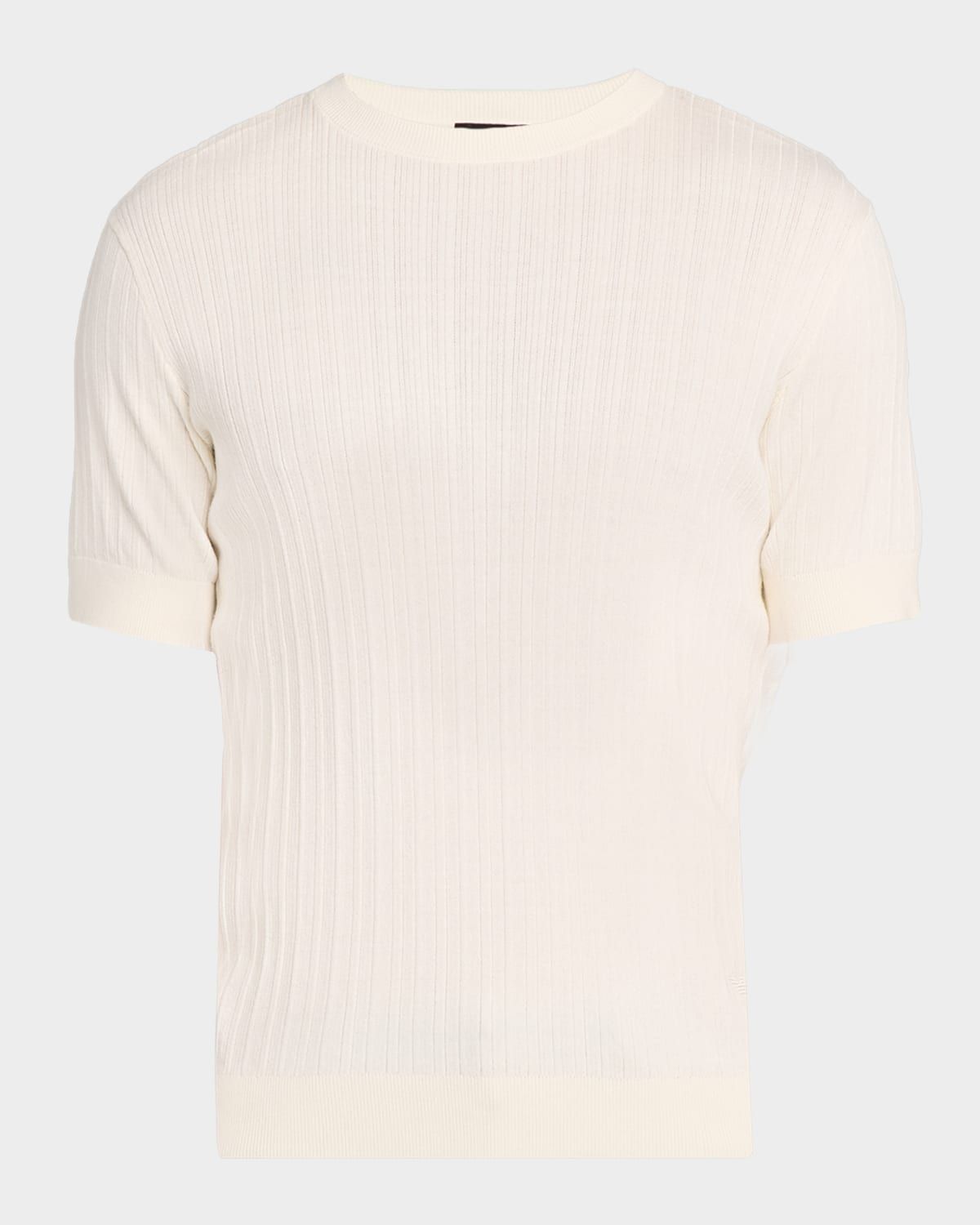 Men & apos;s Jacquard Stripe Short-Sleeve Sweater