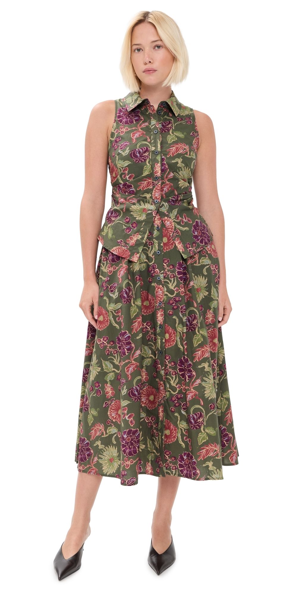 Tanya Taylor Hannah Dress Army Multi 10