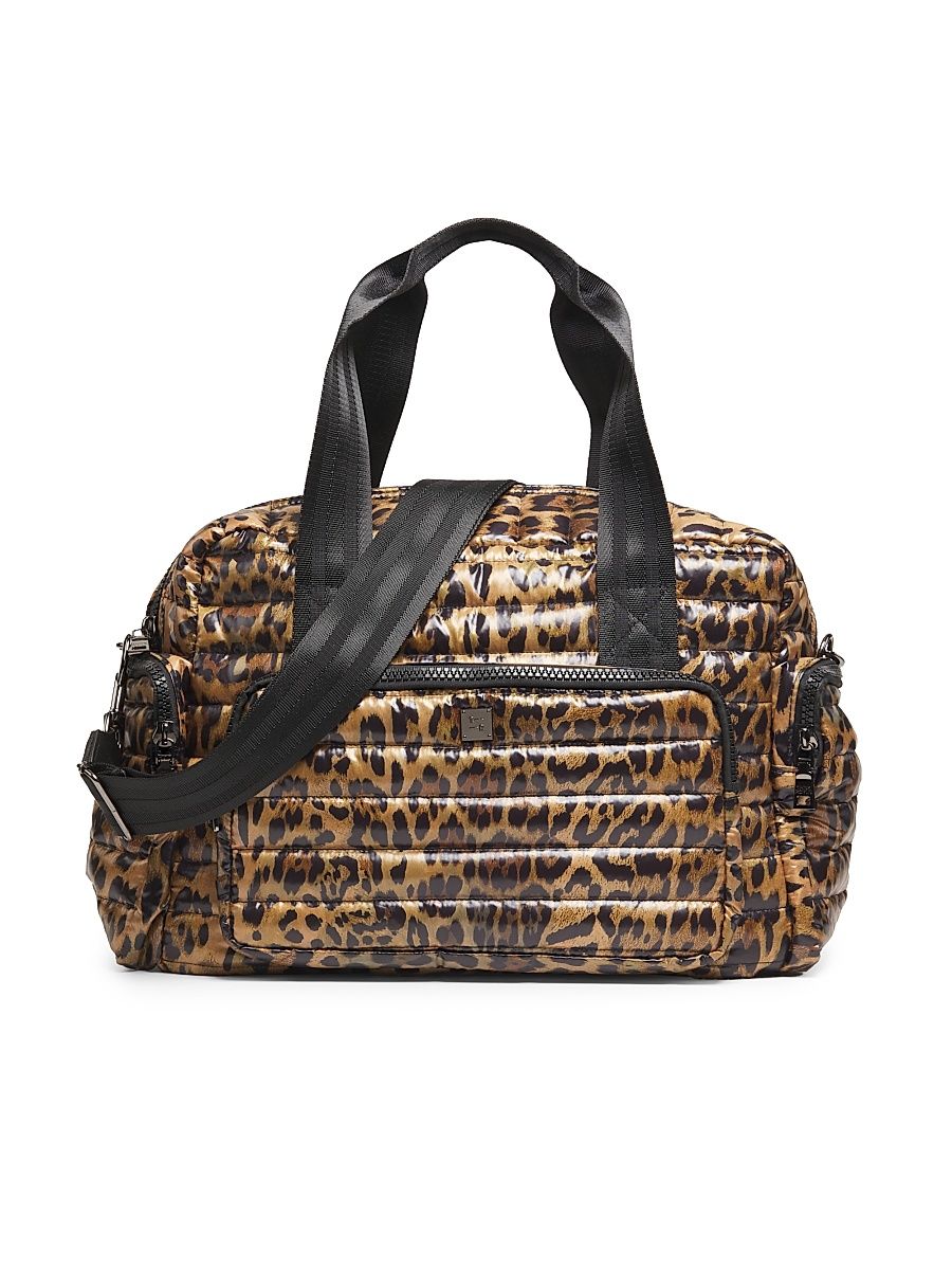 Voyager Printed Quilted Duffel Bag - Leopard