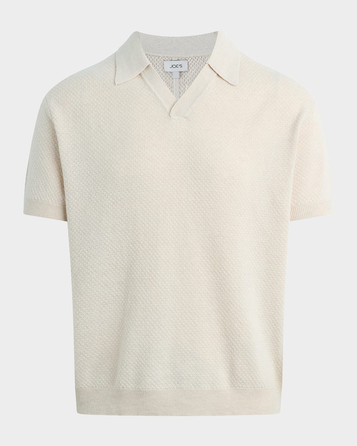 Men & apos;s Cotton Knit Short-Sleeve Polo Sweater