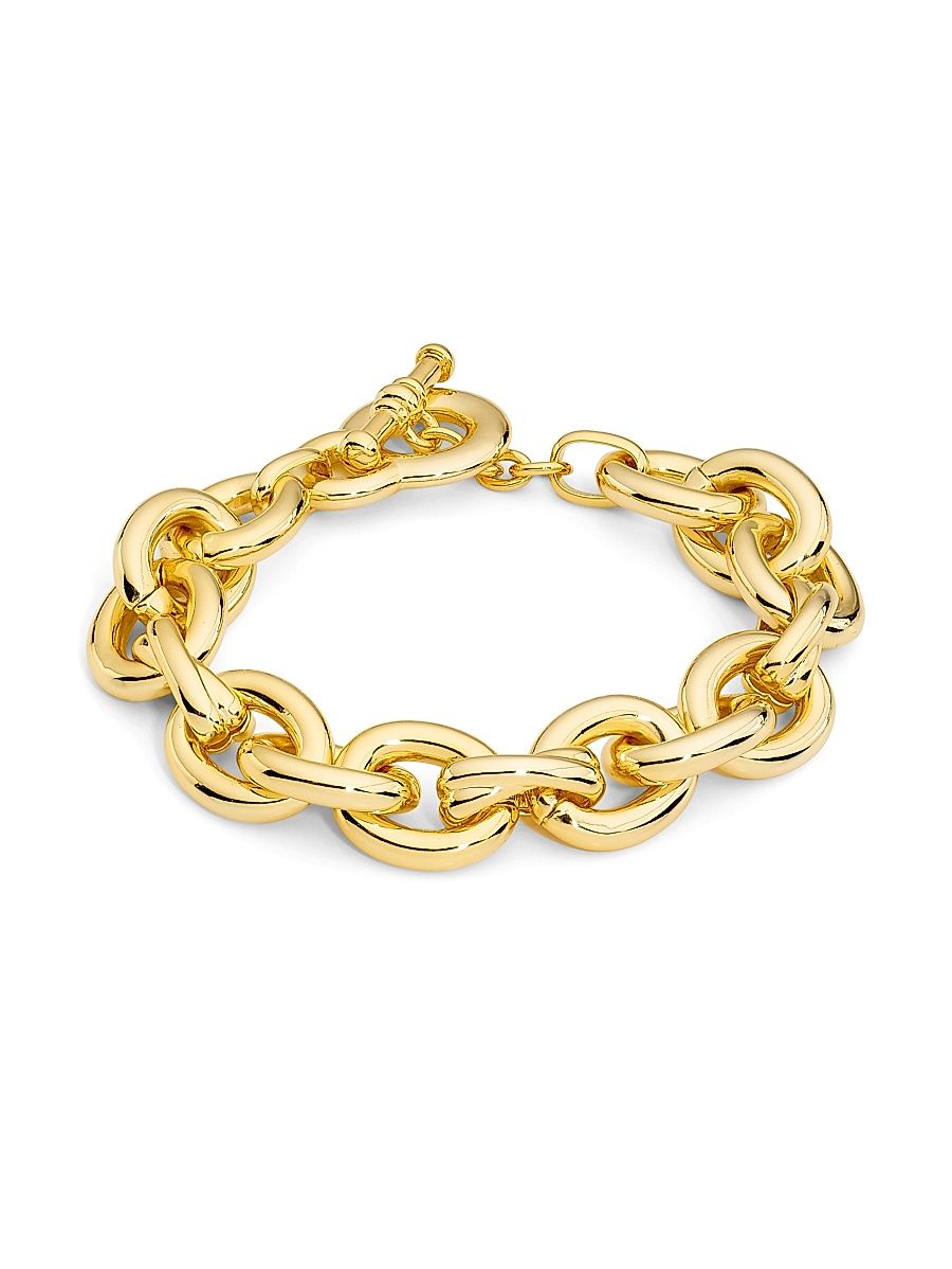 Women's 14K-Gold-Plated Bastille Chain Bracelet - Gold