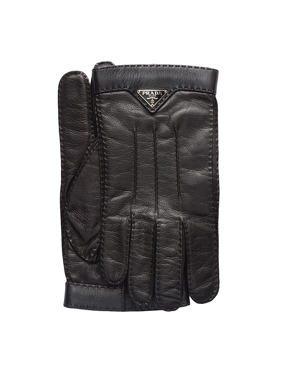 Men's Leather Gloves - Black - Size 8
