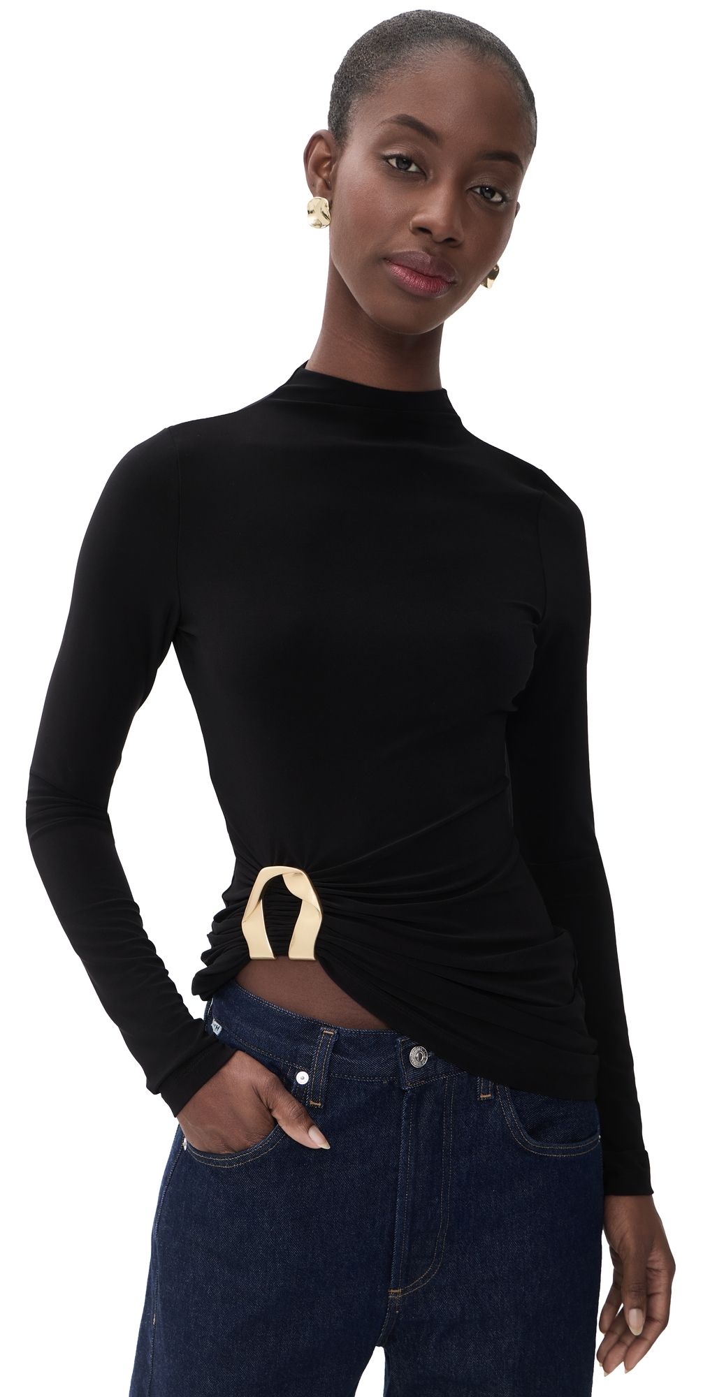 Aje Luma Hardware Jersey Top Black L